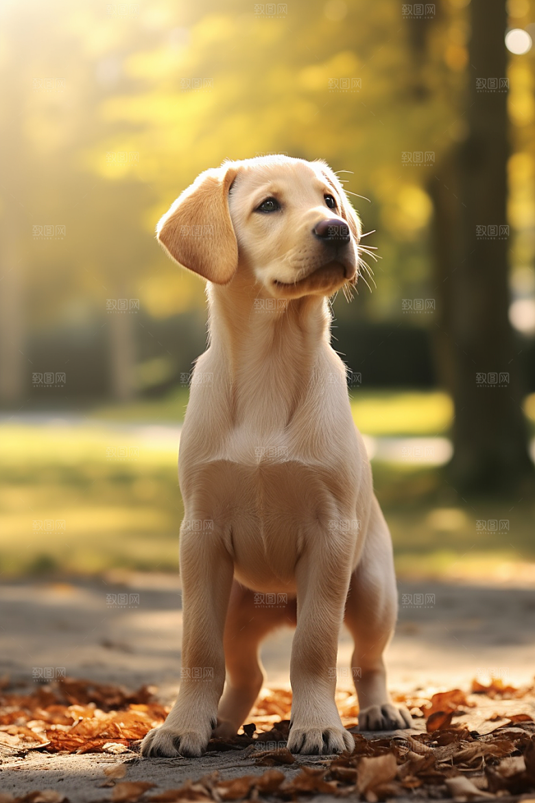 拉布拉多导盲犬肖像摄影图