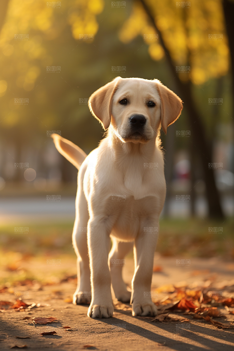 拉布拉多动物导盲犬摄影图
