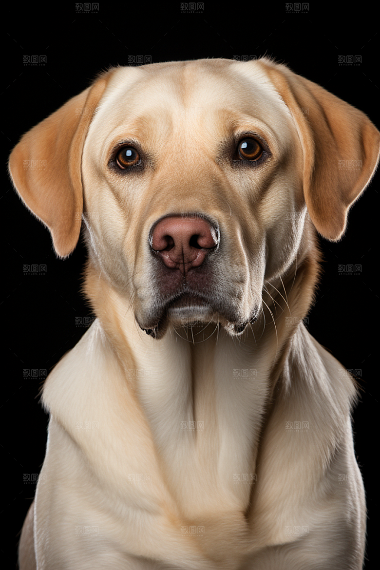 拉布拉多导盲犬简约摄影图