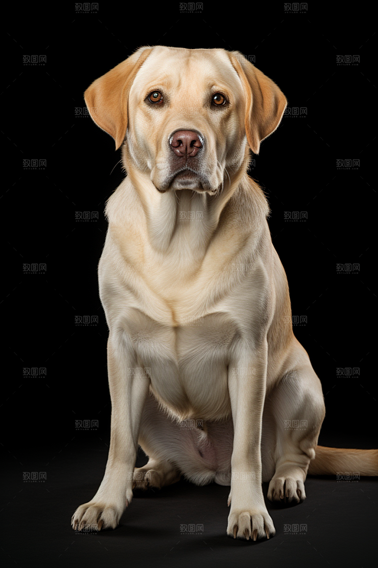 拉布拉多导盲犬肖像摄影图