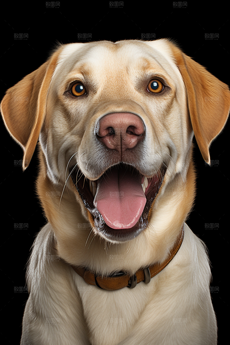 拉布拉多导盲犬宠物摄影图