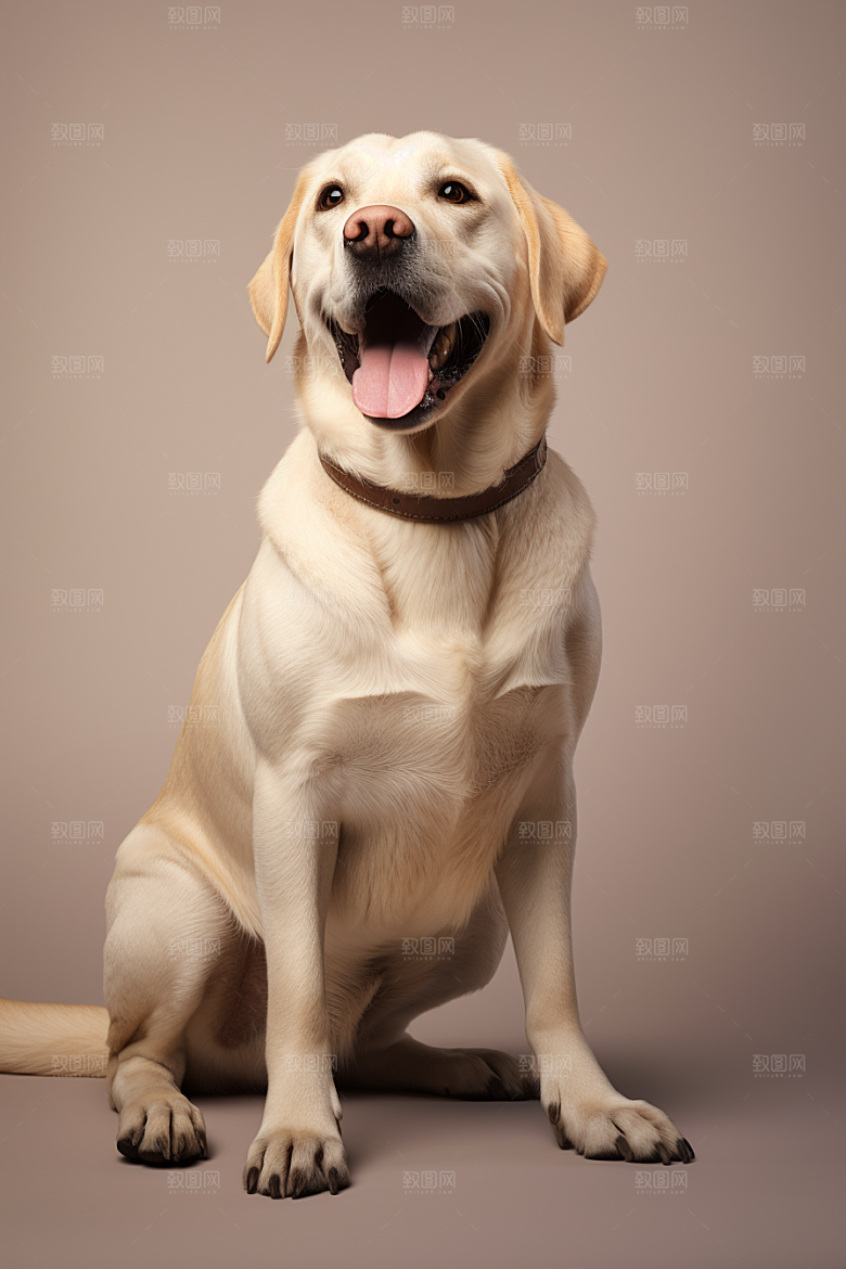 拉布拉多简约导盲犬摄影图