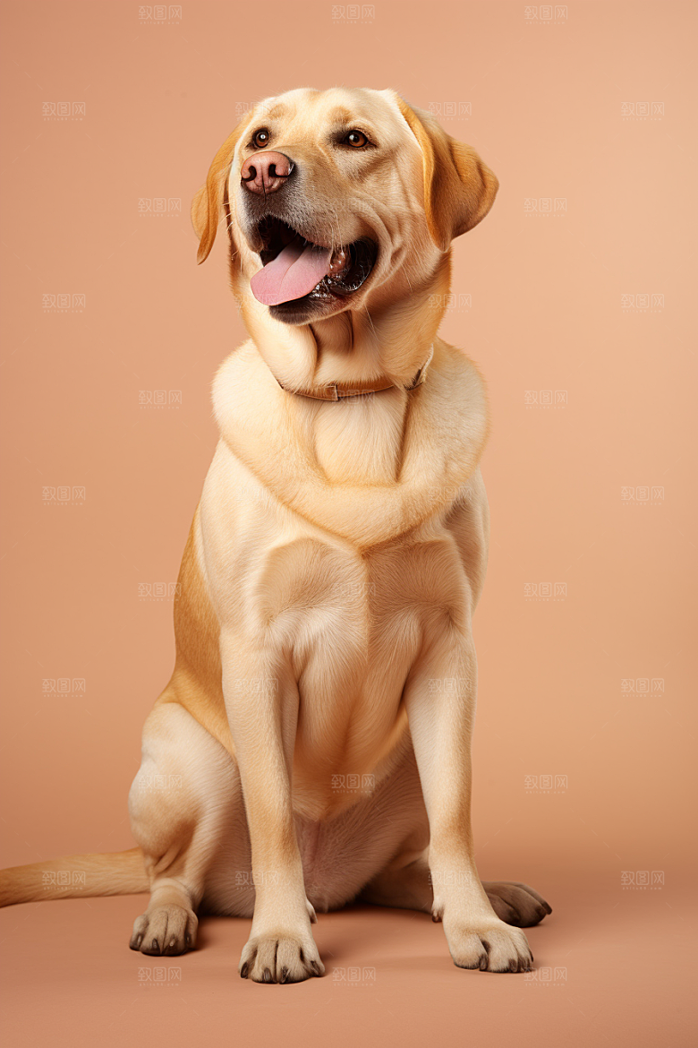 拉布拉多导盲犬形象摄影图