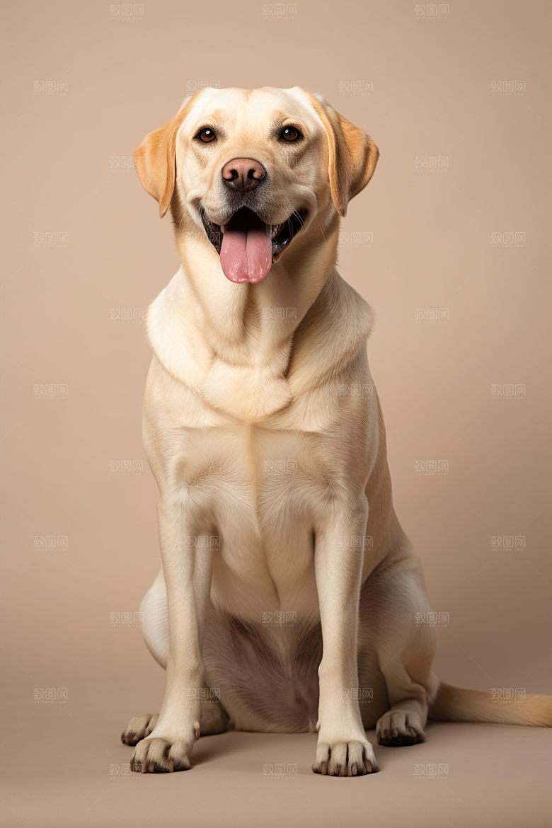 拉布拉多导盲犬简约摄影图