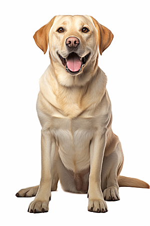 拉布拉多导盲犬简约摄影图