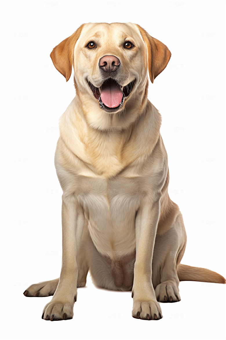 拉布拉多导盲犬简约摄影图