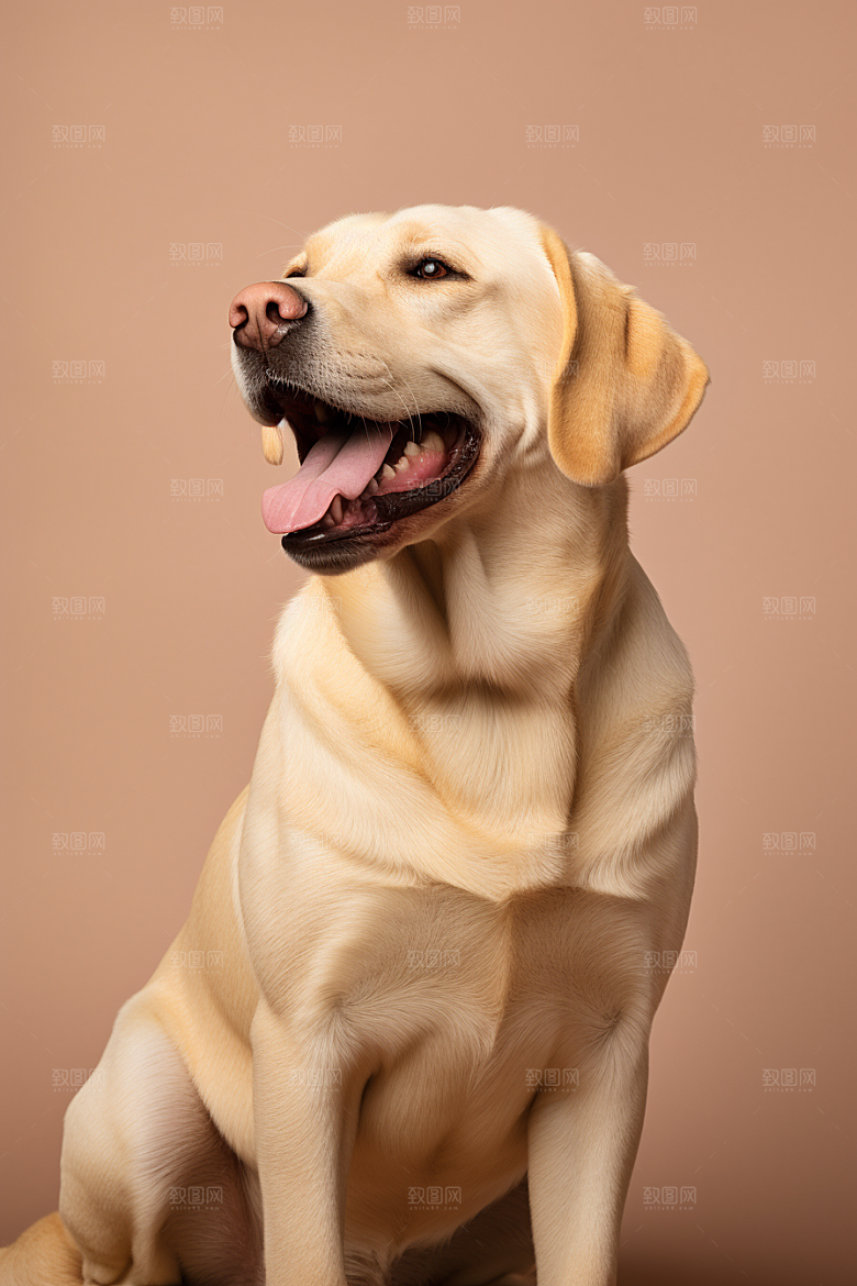 拉布拉多导盲犬可爱摄影图