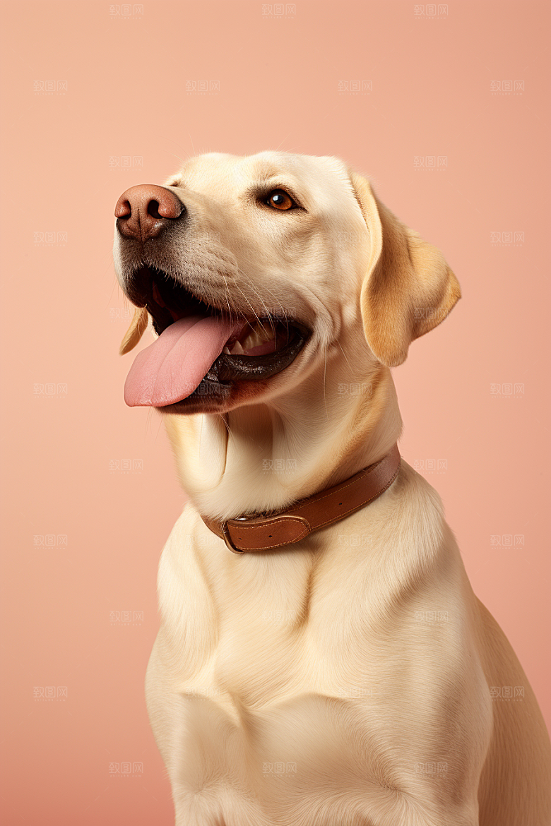 拉布拉多导盲犬肖像摄影图