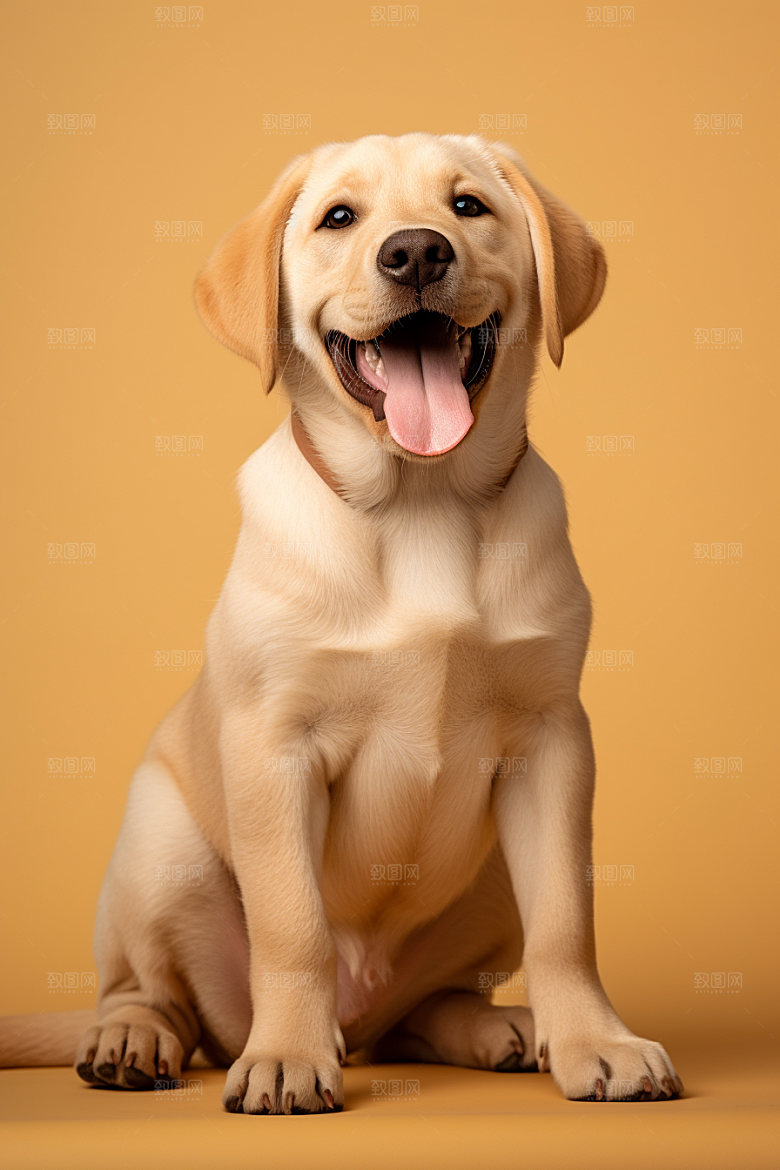 拉布拉多导盲犬品种狗摄影图