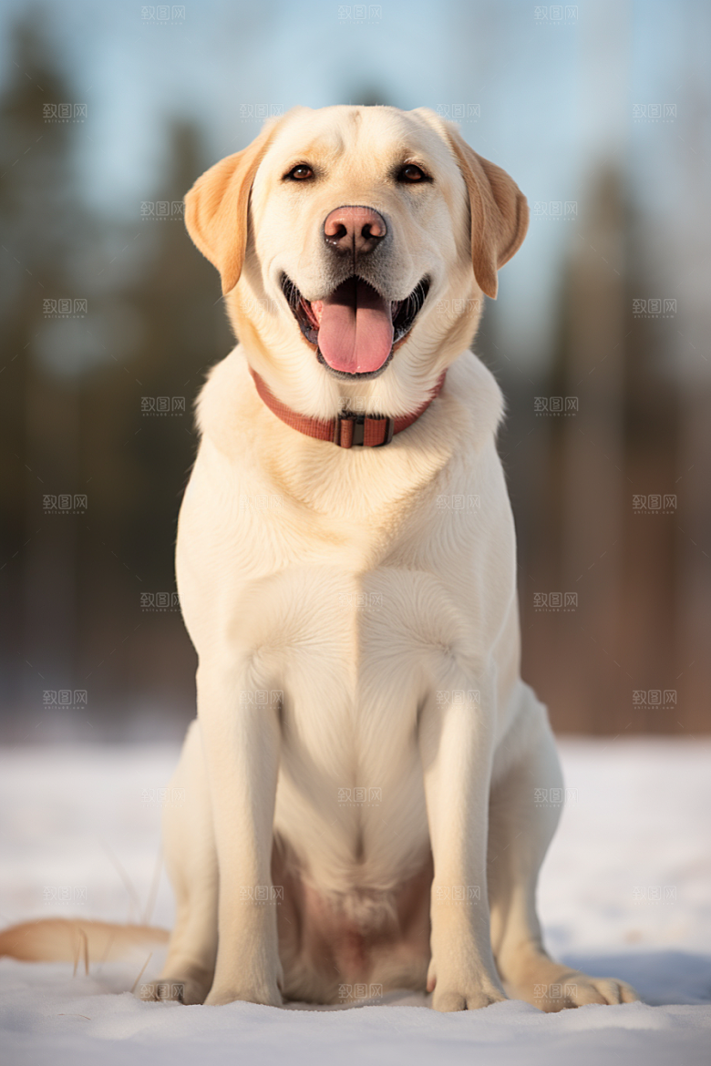 拉布拉多导盲犬宠物摄影图