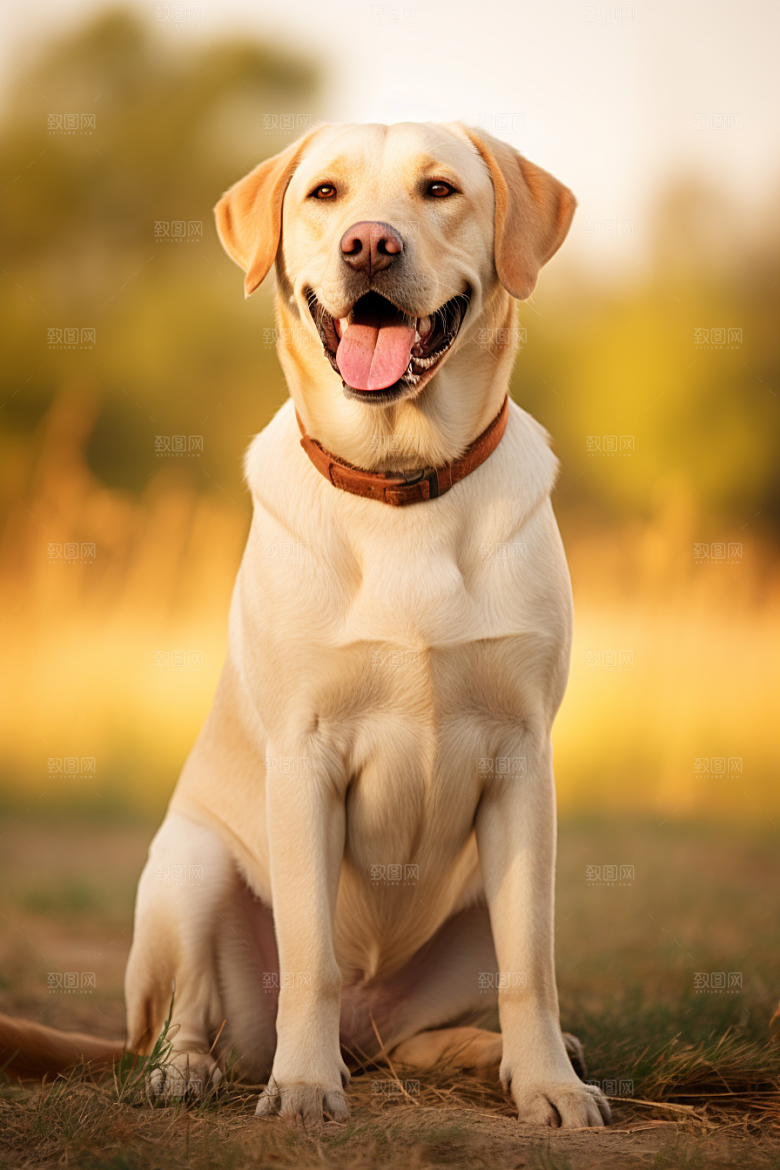 拉布拉多动物导盲犬摄影图