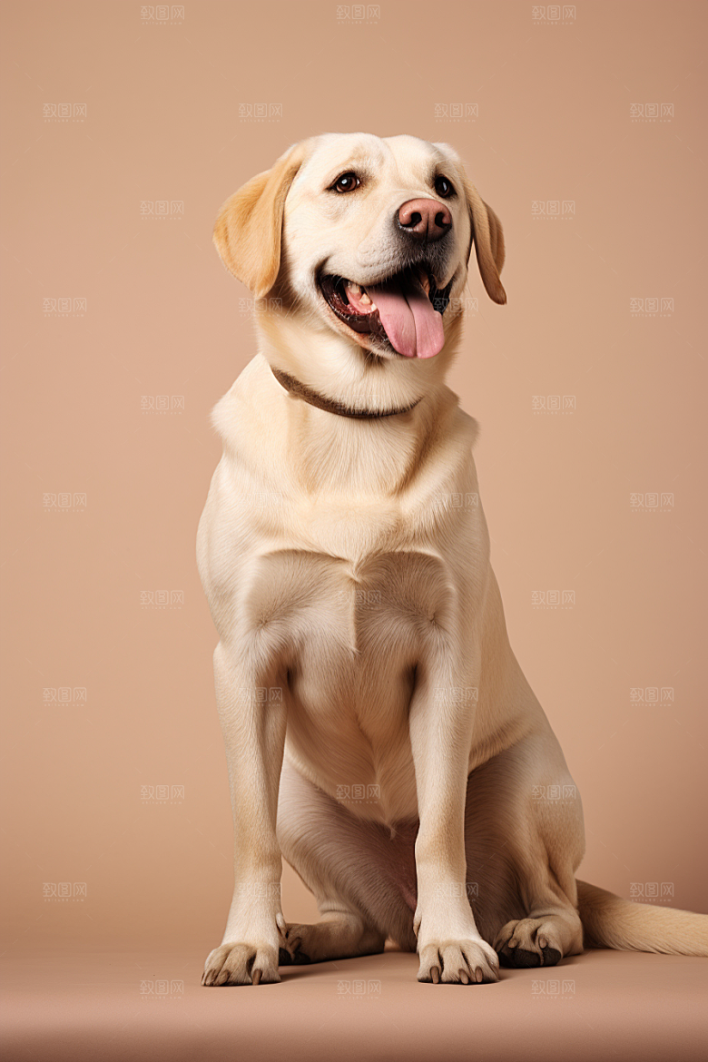 拉布拉多导盲犬简约摄影图