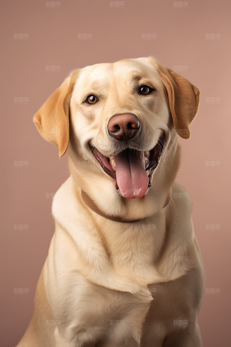 拉布拉多导盲犬可爱摄影图