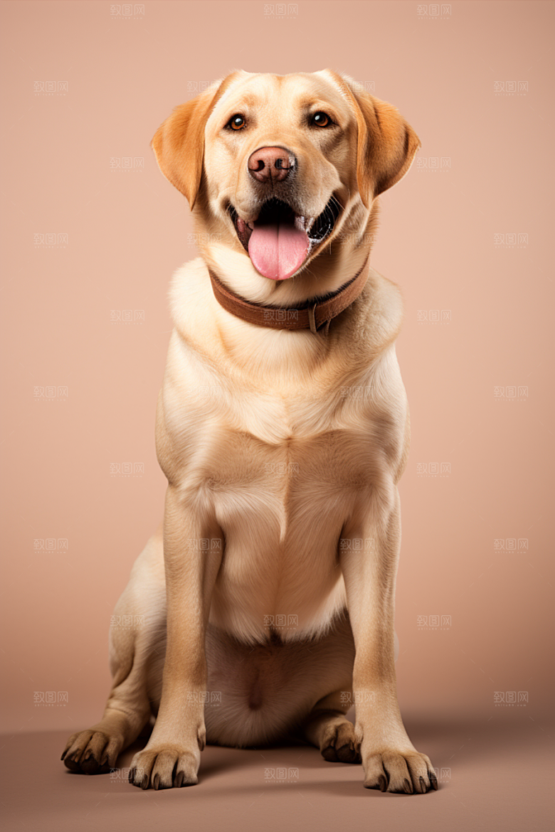 拉布拉多导盲犬形象摄影图