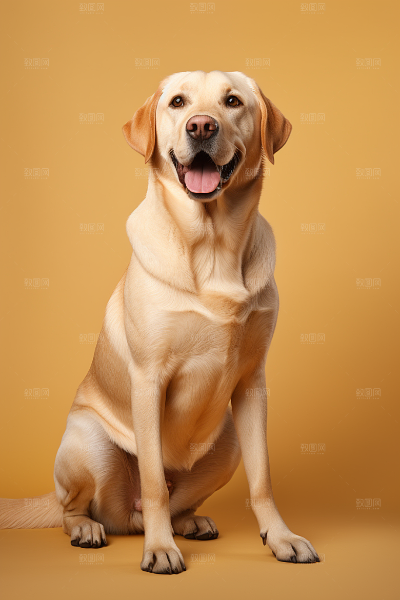 拉布拉多导盲犬宠物摄影图