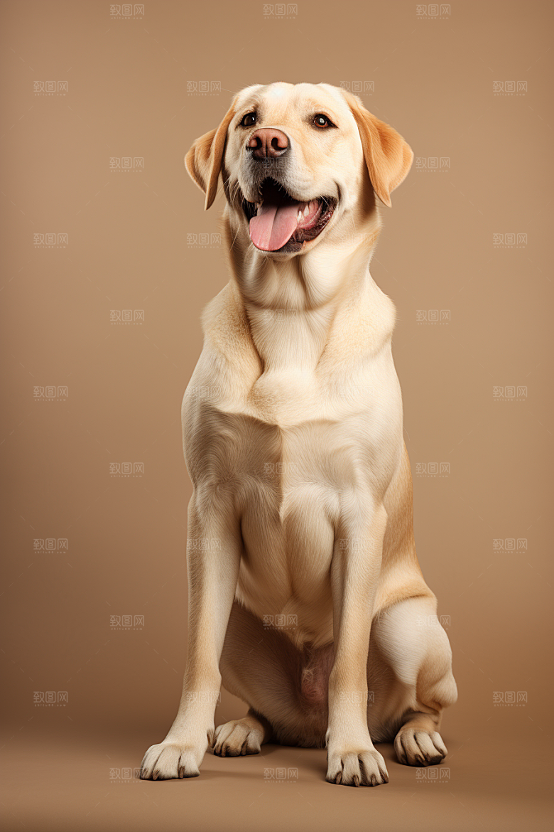 拉布拉多导盲犬肖像摄影图