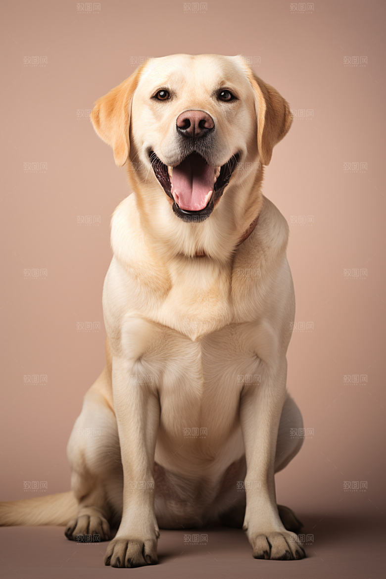 拉布拉多品种狗导盲犬摄影图