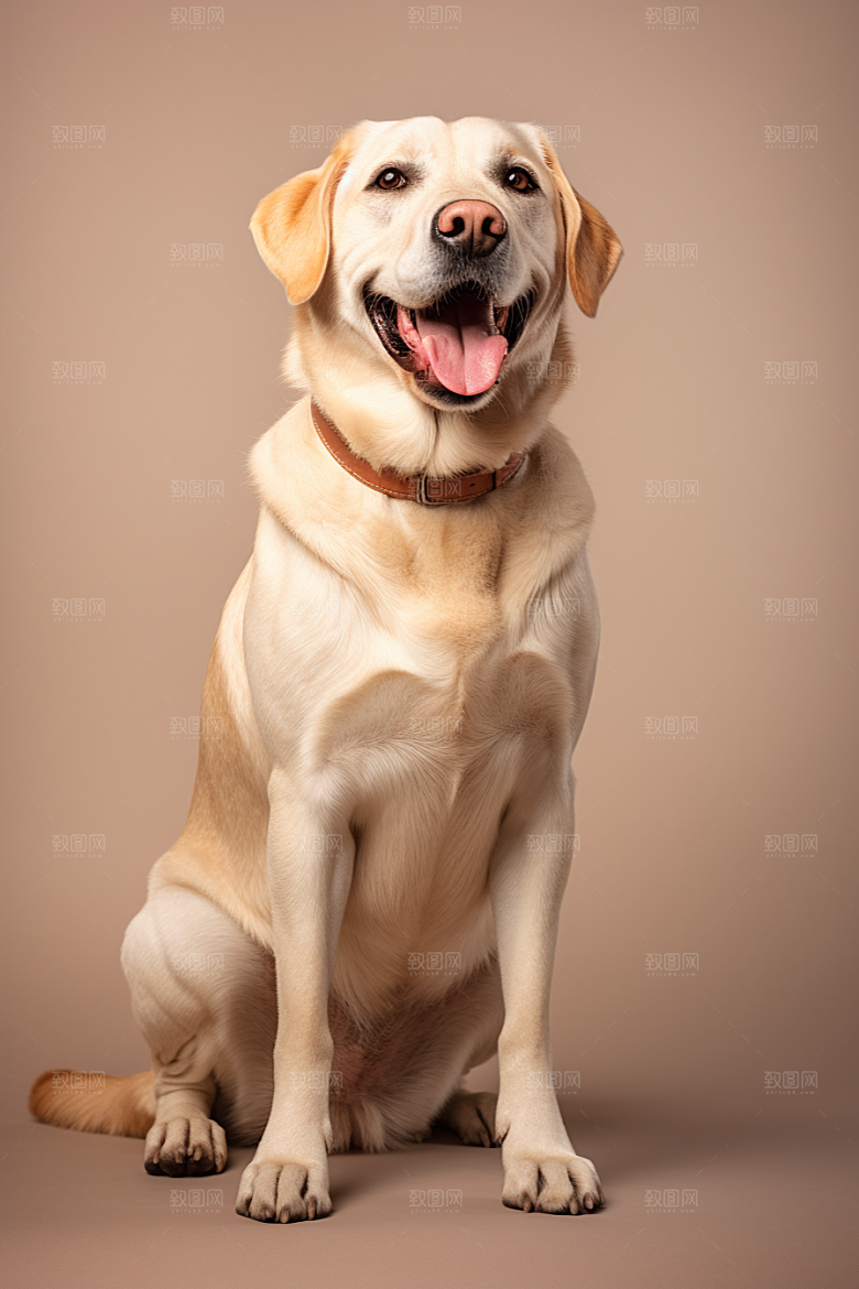 拉布拉多导盲犬形象摄影图