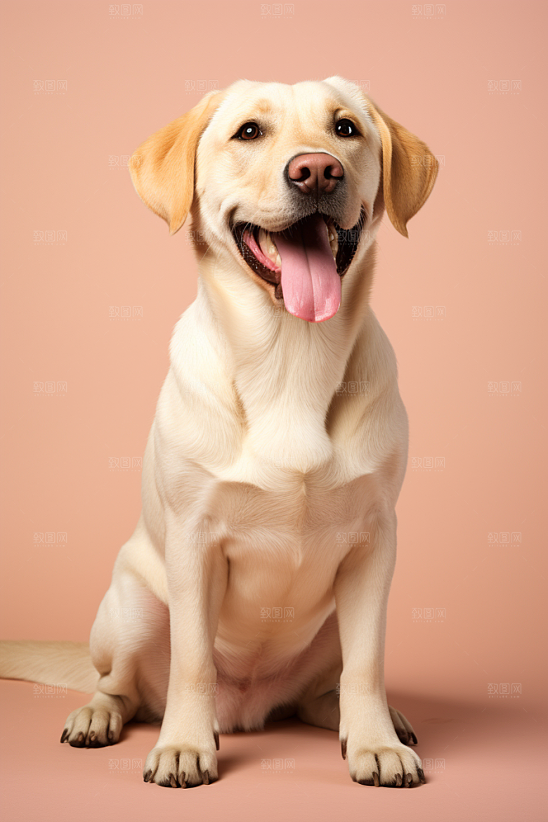 拉布拉多宠物导盲犬摄影图
