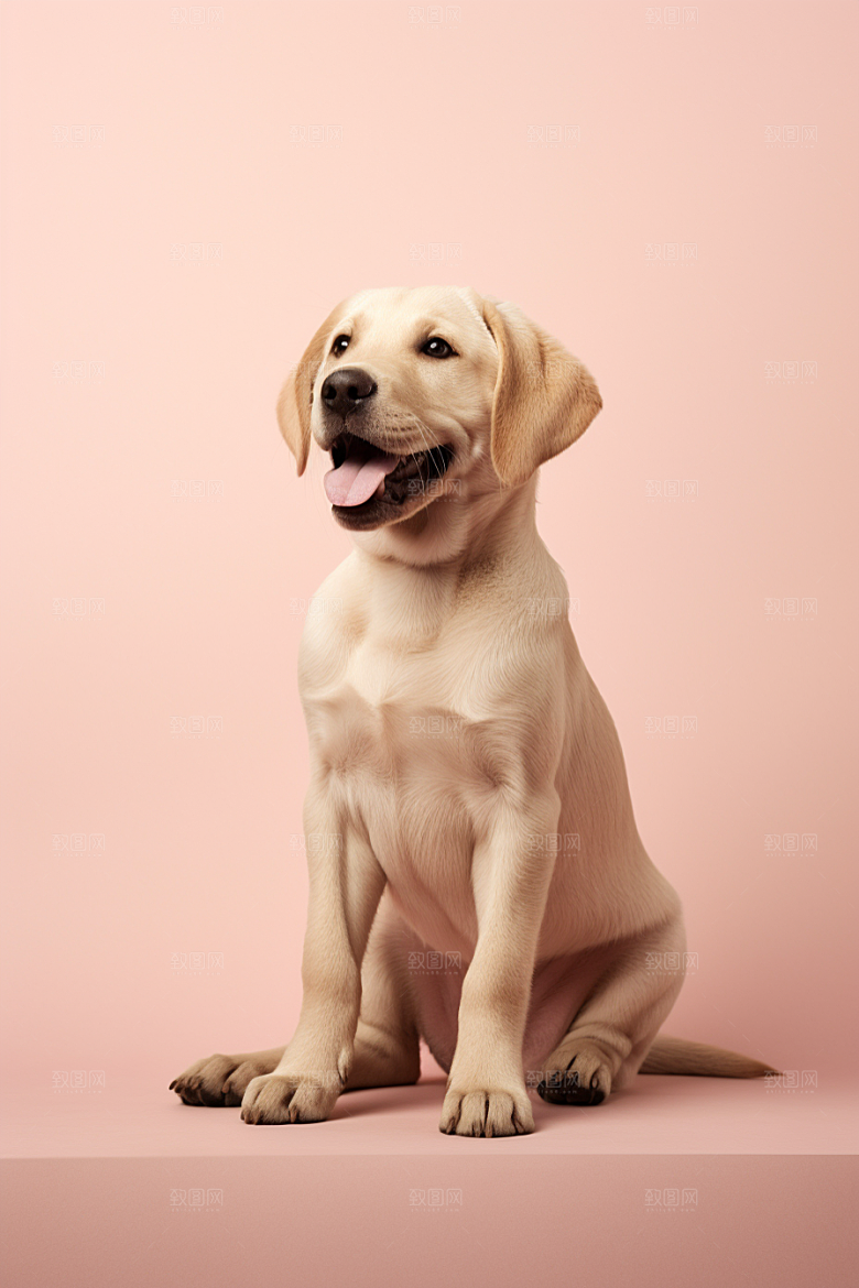 拉布拉多肖像导盲犬摄影图