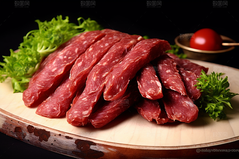 广式腊肠腌腊制品腊味摄影图