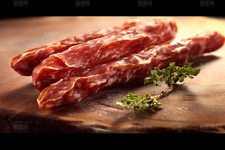 广式腊肠高清肉肠摄影图