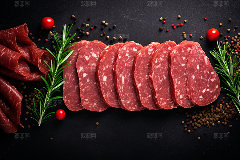 广式腊肠香肠新年摄影图