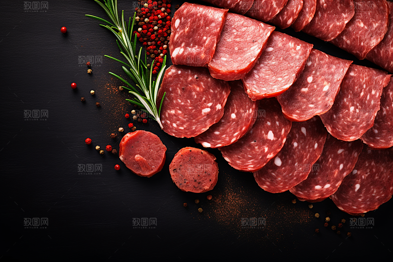 广式腊肠腊味酒香摄影图