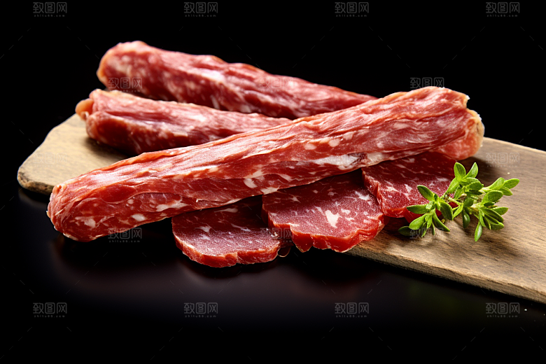 广式腊肠酒香腊味摄影图