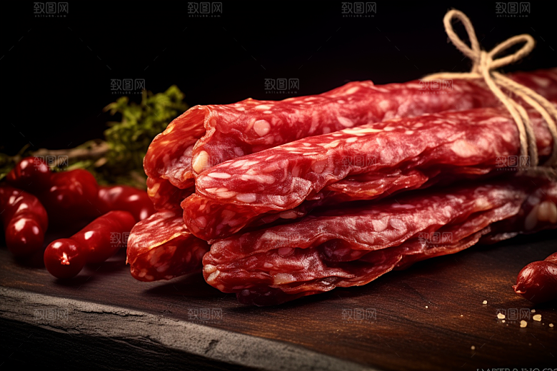 广式腊肠肉肠春节摄影图