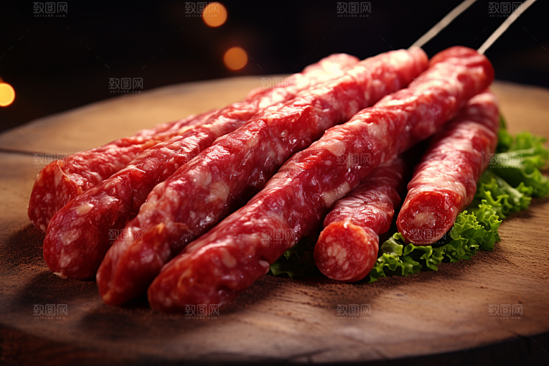 广式腊肠高清腊味摄影图