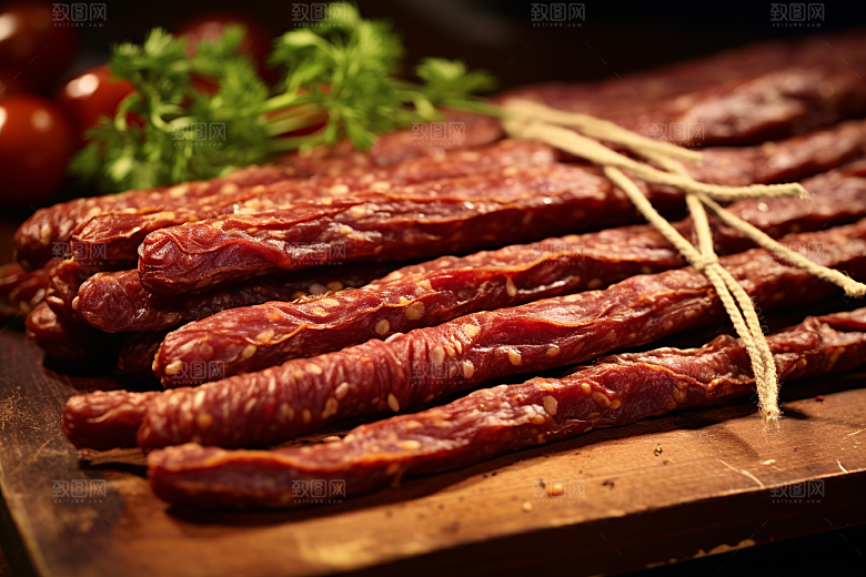 广式腊肠肉肠腊味摄影图