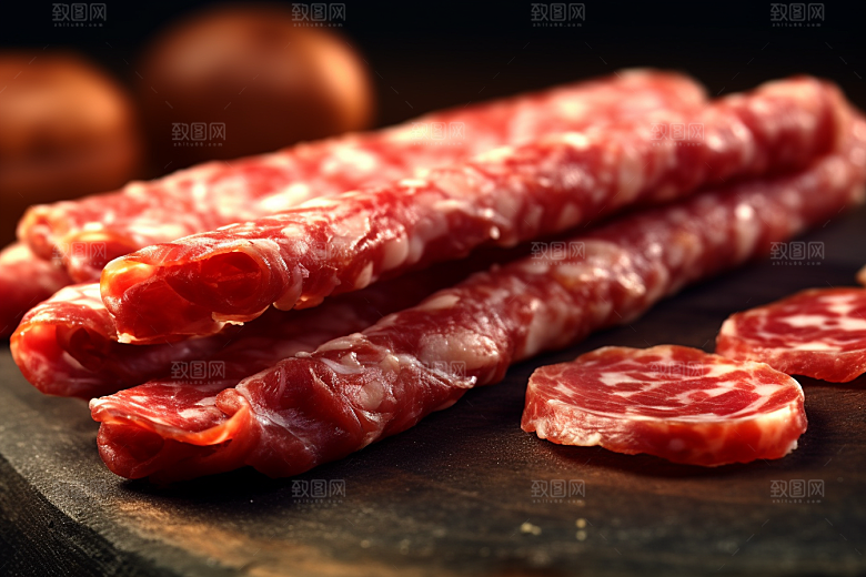 广式腊肠美食高清摄影图