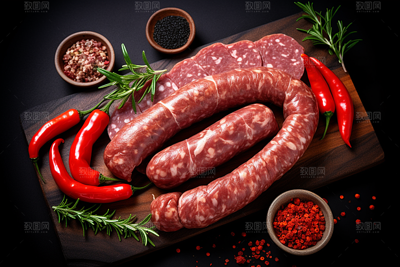 广式腊肠肉肠酒香摄影图
