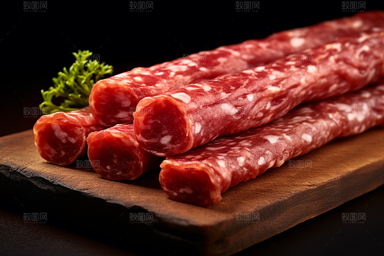 广式腊肠干货美食摄影图