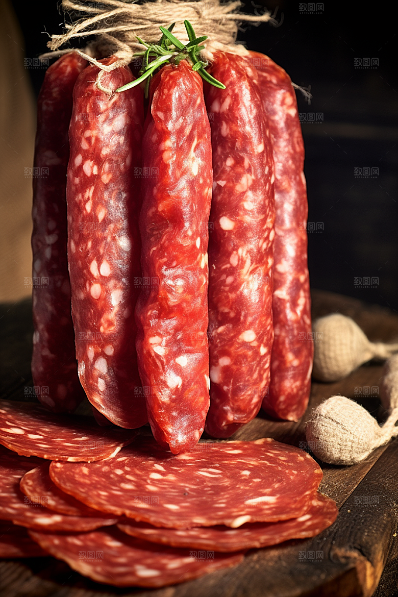 广式腊肠肉肠春节摄影图