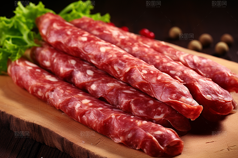 广式腊肠酒香春节摄影图