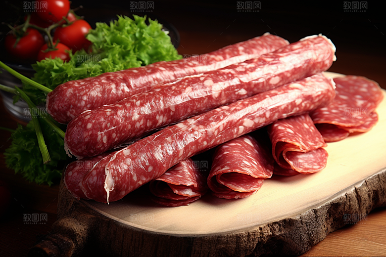 广式腊肠肉肠酒香摄影图