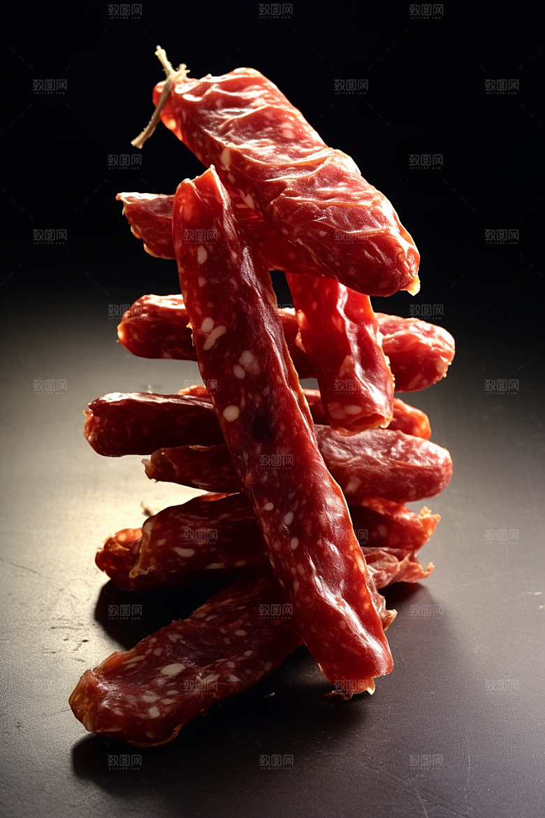 广式腊肠干货香肠摄影图