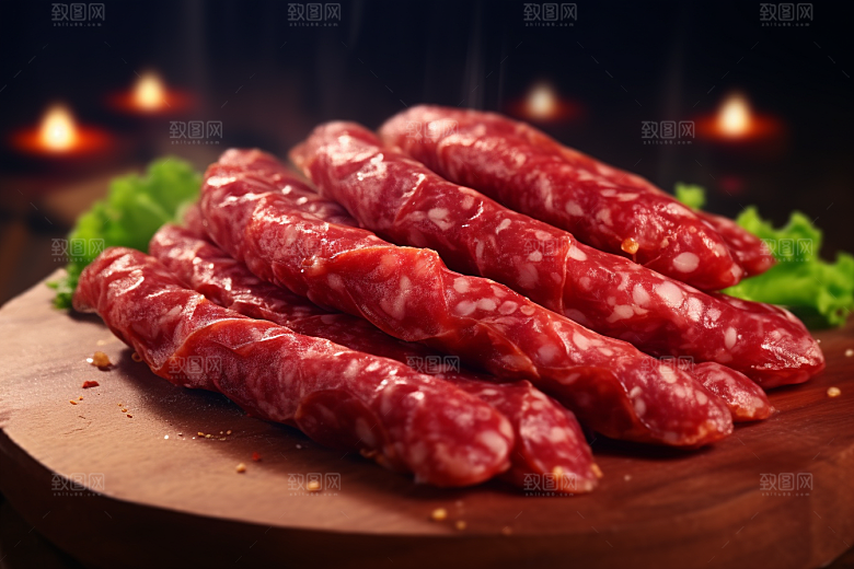广式腊肠高清干货摄影图