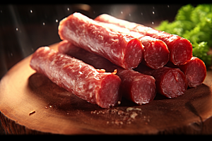 广式腊肠肉肠美味摄影图