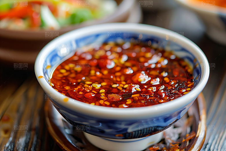 辣椒酱下饭调味料摄影图