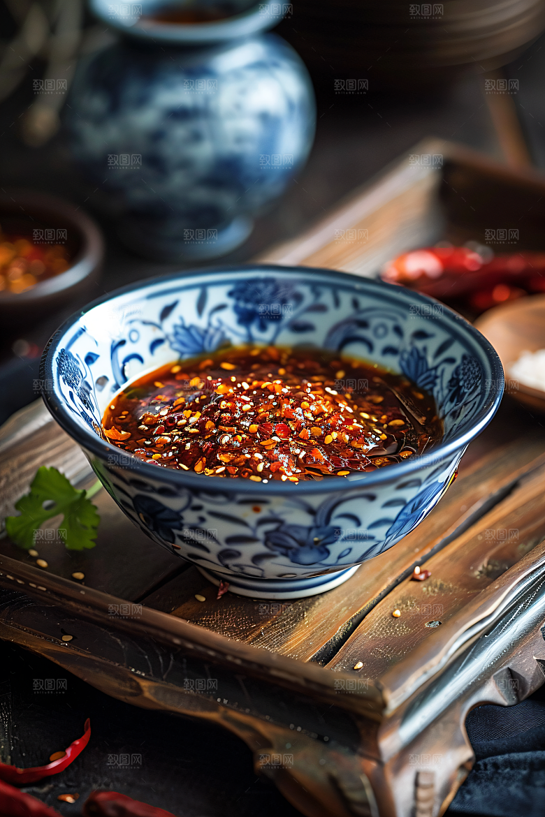 辣椒酱酱料香辣摄影图