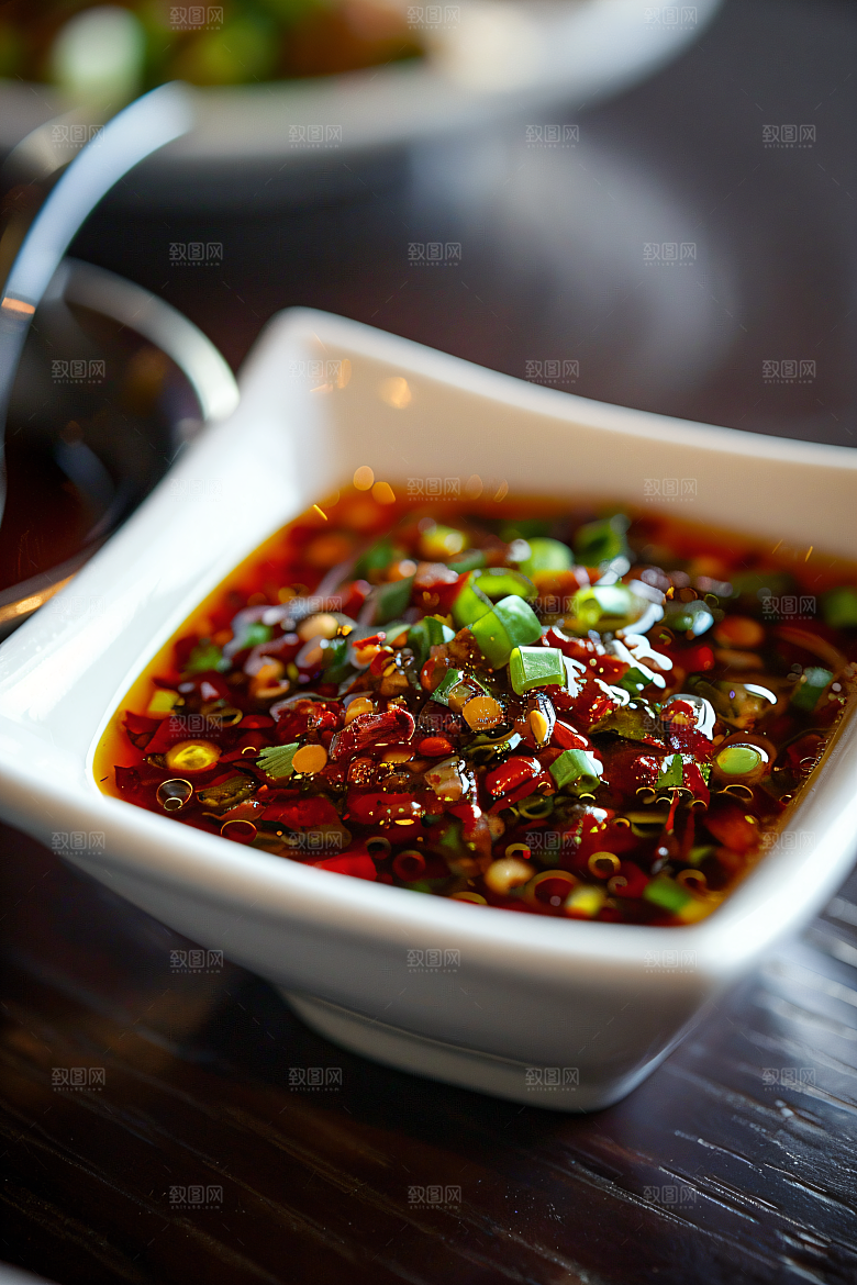 辣椒酱下饭高清摄影图