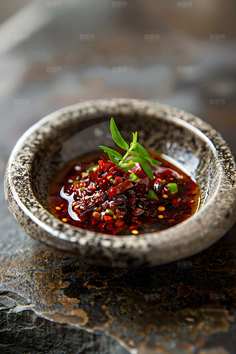 辣椒酱下饭麻辣摄影图