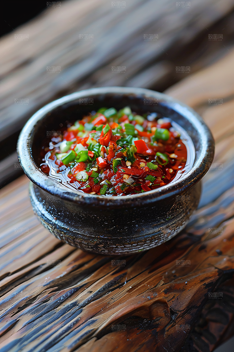 辣椒酱美食香辣摄影图