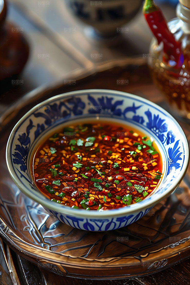 辣椒酱下饭麻辣摄影图
