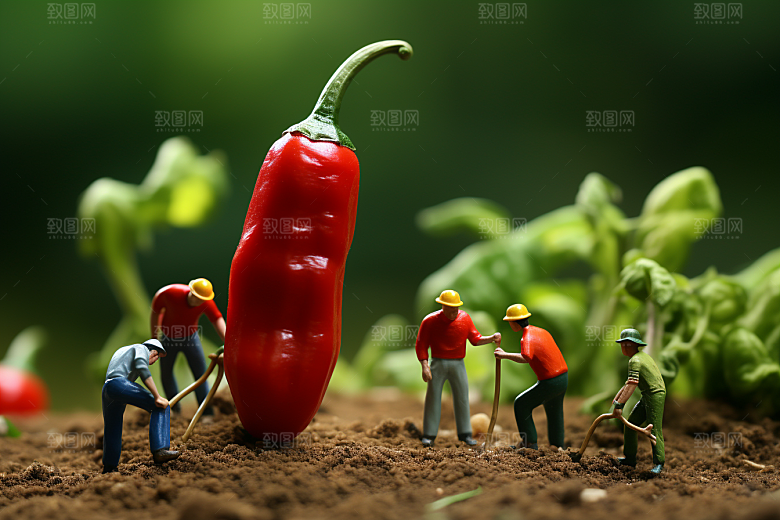 辣椒3D收获微距小人