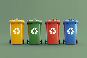 分类垃圾桶低碳垃圾分类素材