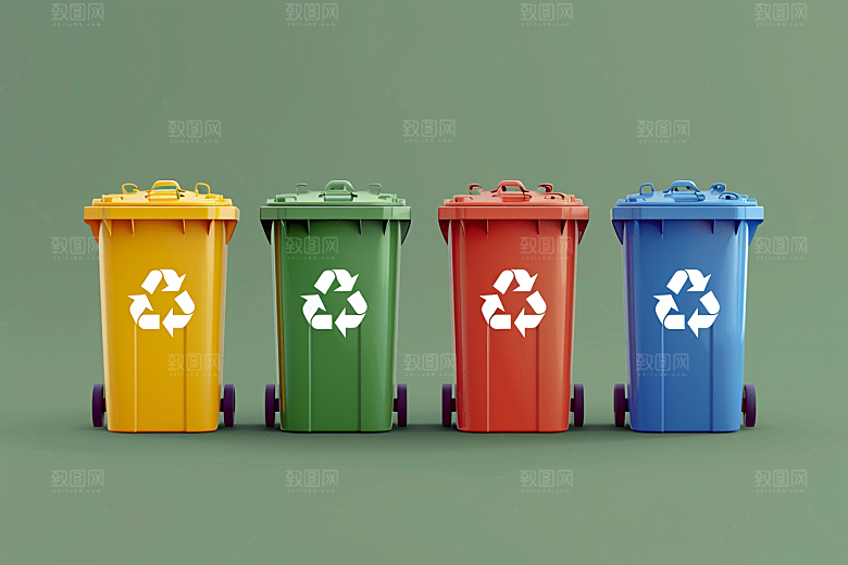 分类垃圾桶低碳垃圾分类素材